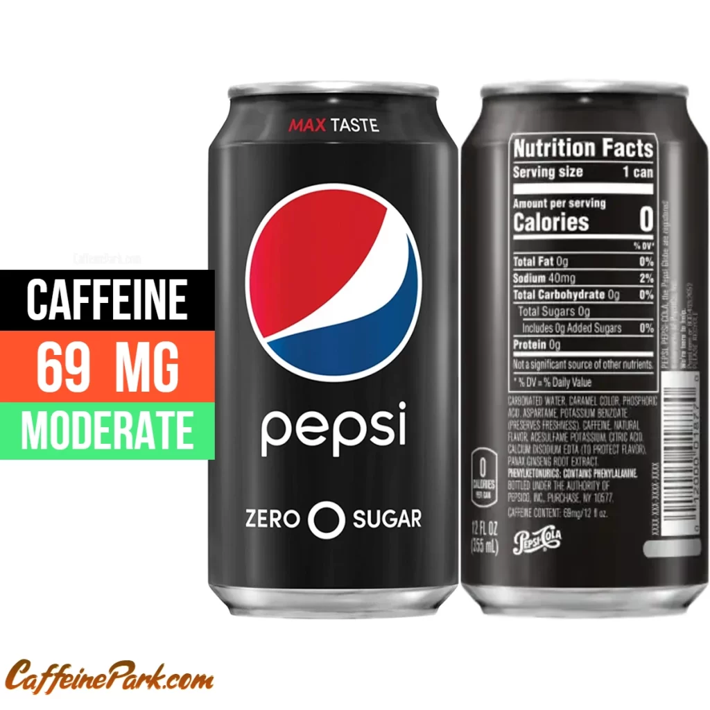 caffeine in Pepsi Zero Sugar