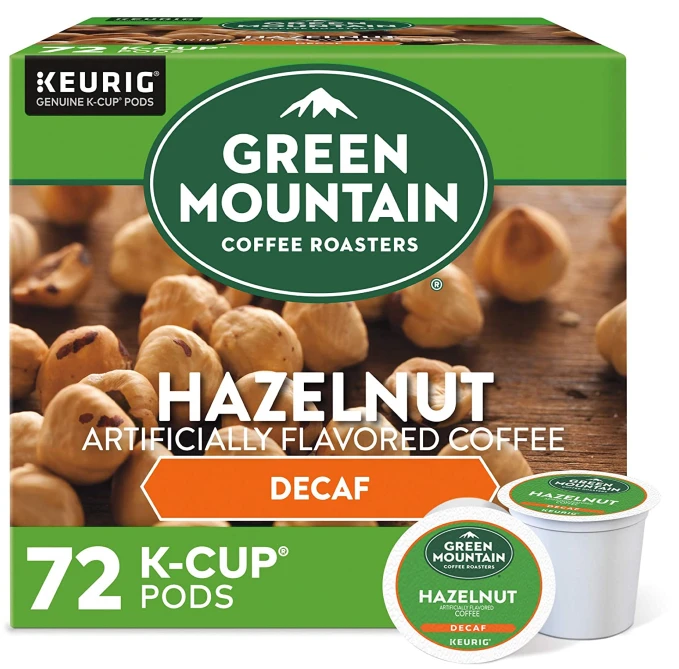Green Mountain Coffee Roasters Hazelnut Decaf Coffee K Cup Pod