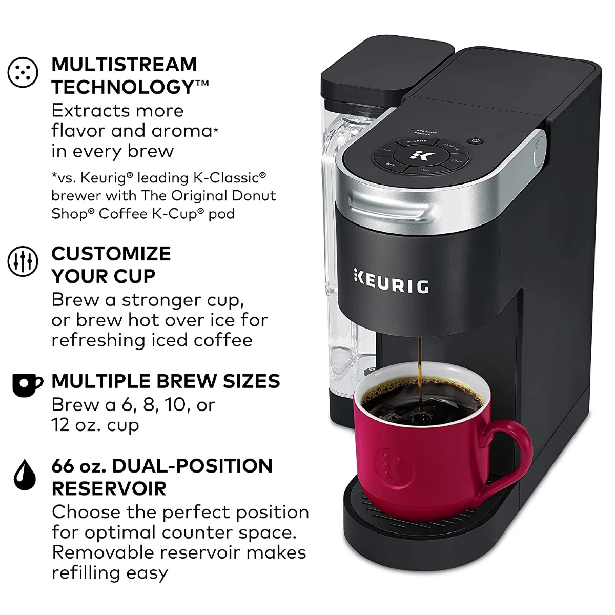 Keurig K Supreme Coffee Maker Single Serve K Cup Pod Coffee Brewer