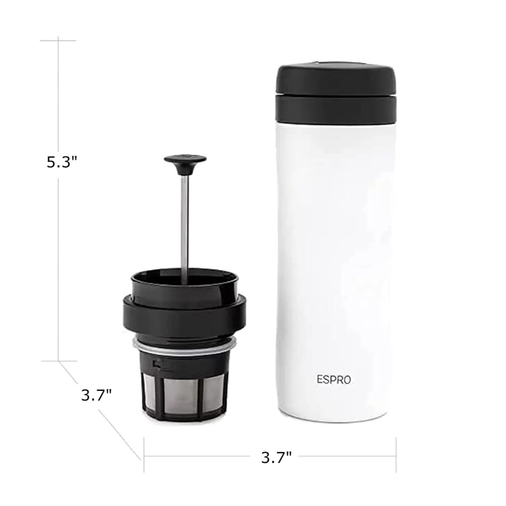 ESPRO P French Press Double Walled Stainless Steel Vacuum Insulated Coffee and Tea Maker