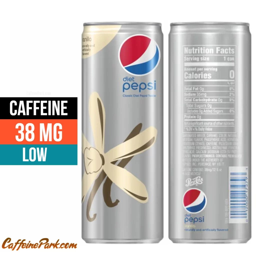 Caffeine in Diet Pepsi Vanilla