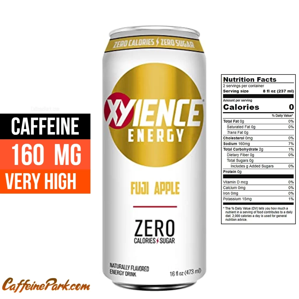 Caffeine in Fuji Apple XYIENCE Energy Drink