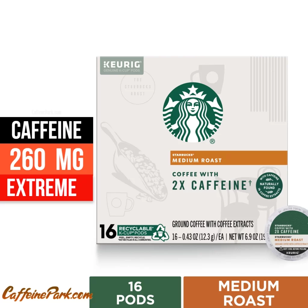 Caffeine in Medium Roast Starbucks x Coffee Pods