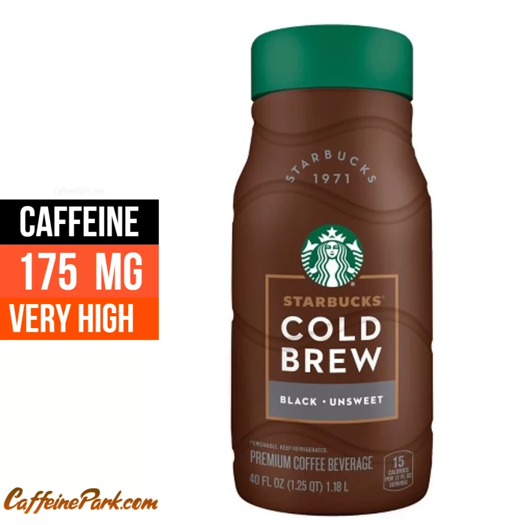 Caffeine in Starbucks Bottled Cold Brew Black Unsweetened
