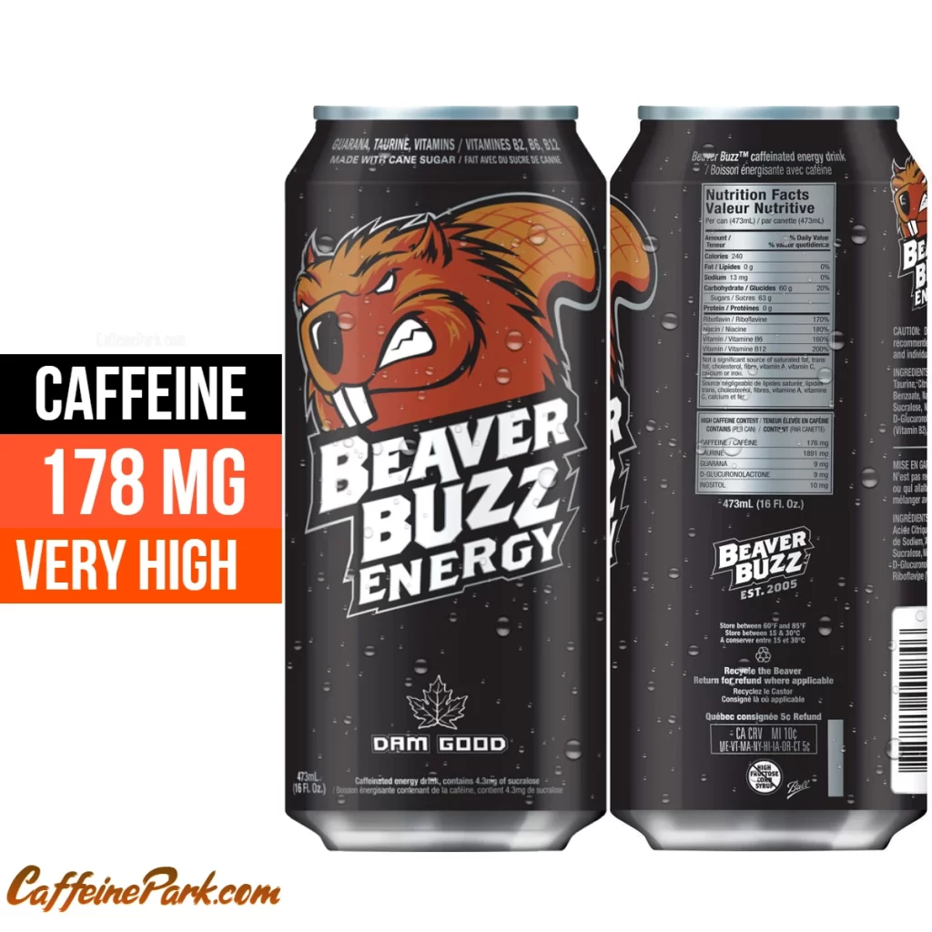 Caffeine in a Beaver Buzz Original