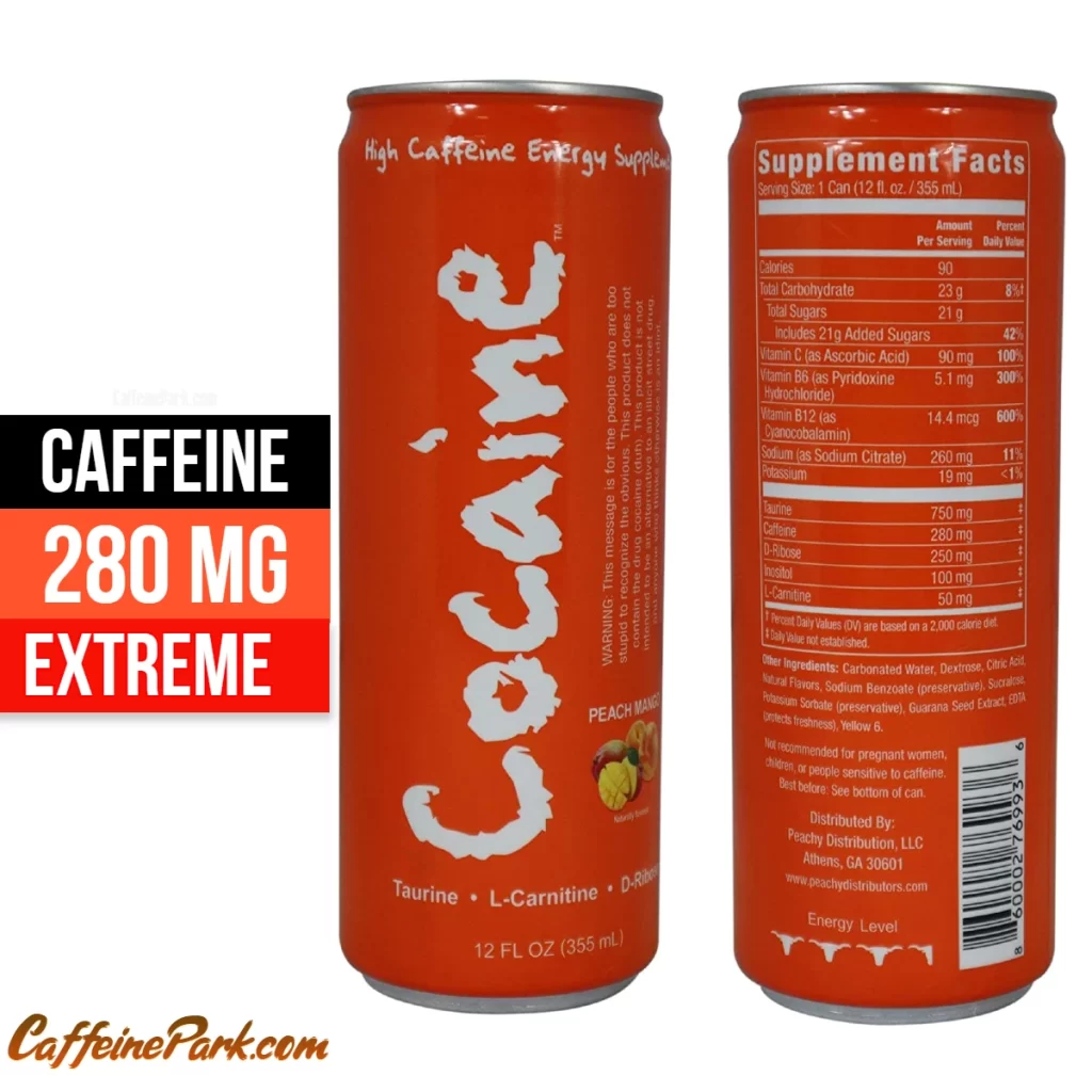 Caffeine in a Cocaine Peach Mango
