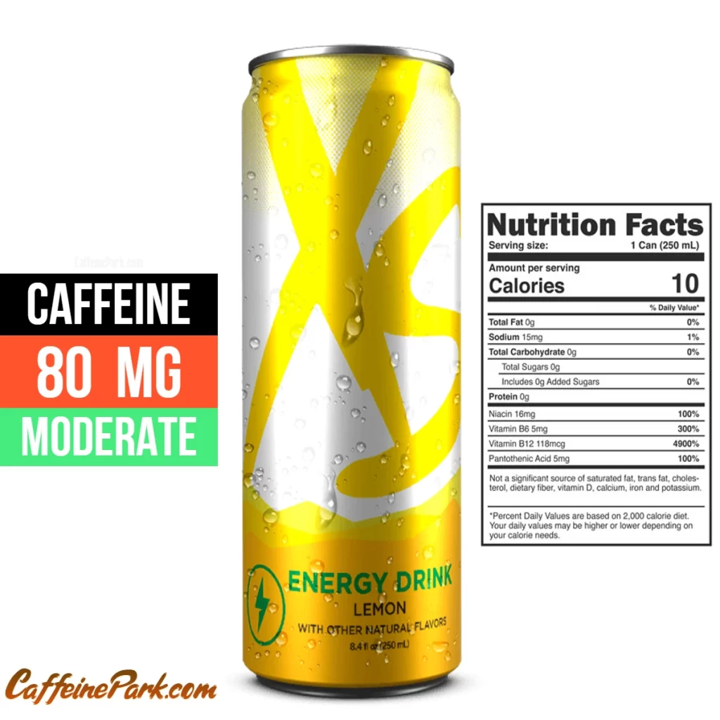 caffeine in XS Lemon Energy Drink