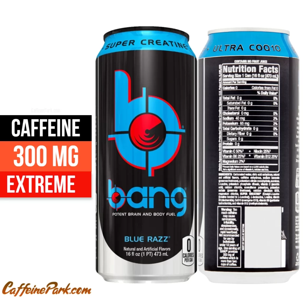 Caffeine in Bang Blue Razz