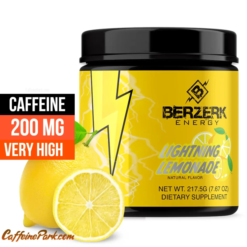 Caffeine in Berzerk Energy Drink Mix