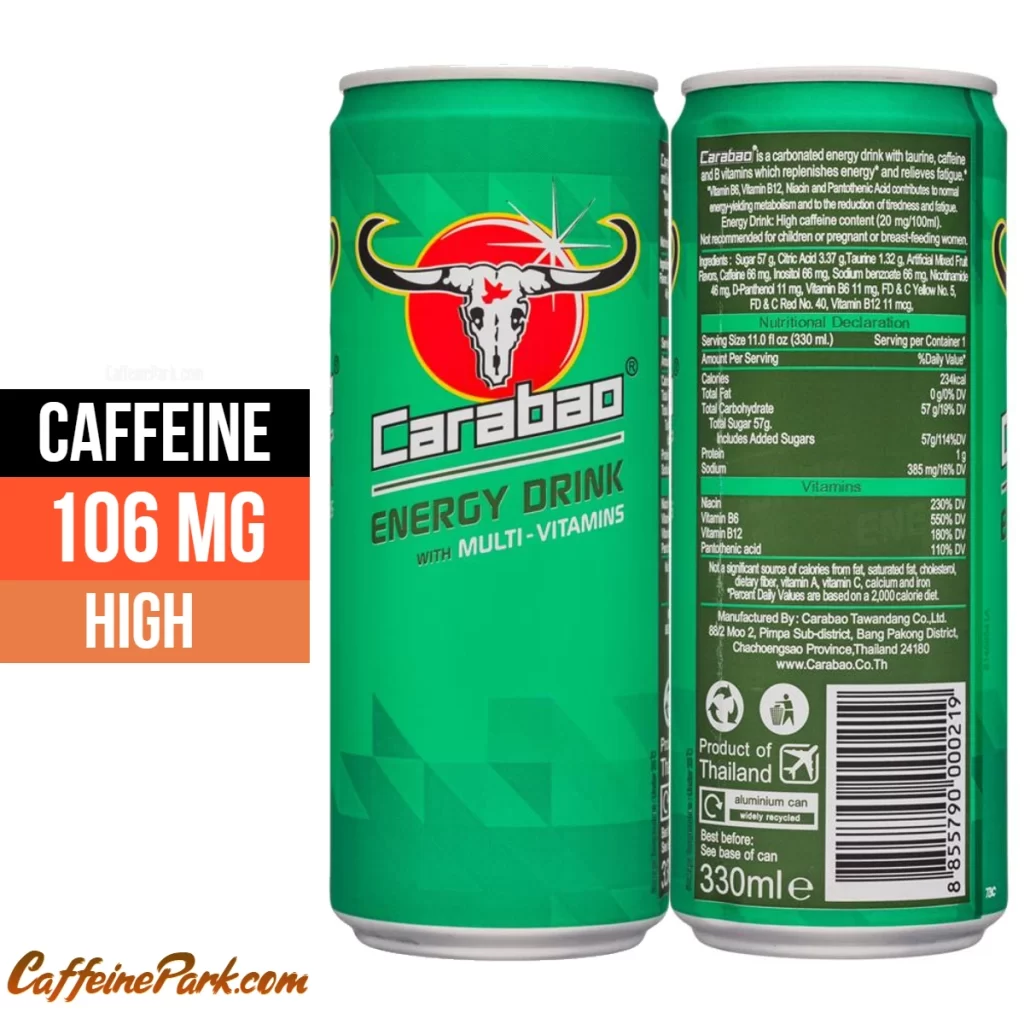 Caffeine in Carabao Energy Drink