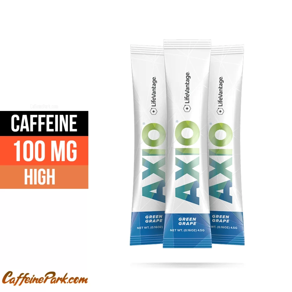 Caffeine in a AXIO Green Grape Energy Drink Mix