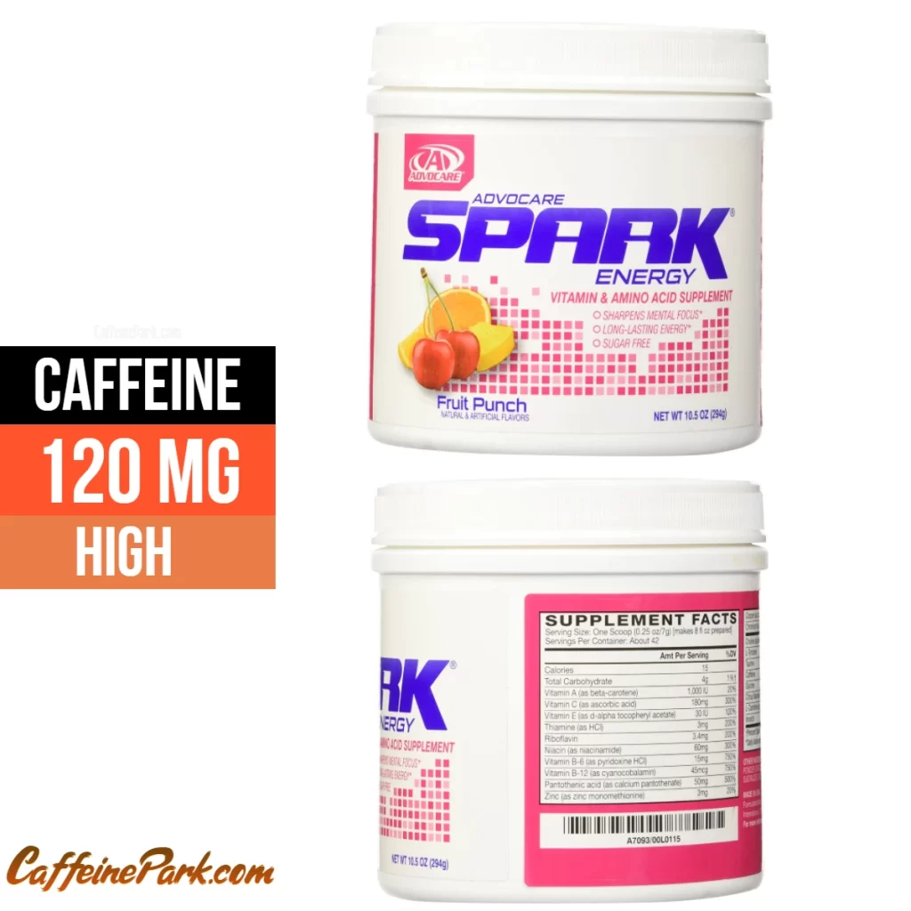 Caffeine in a AdvoCare Spark Fruit Punch