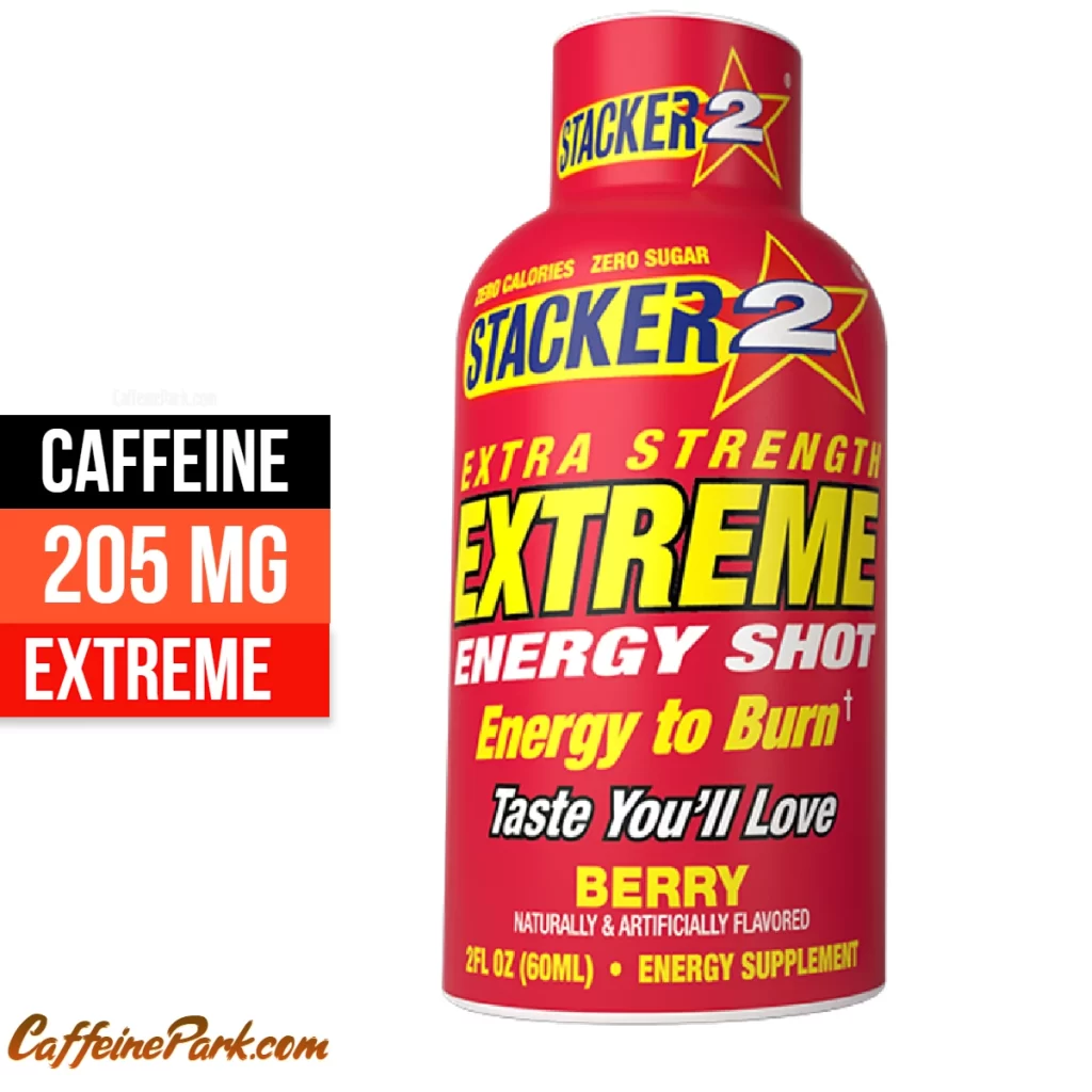Caffeine in a Berry Stacker Extreme Energy Shot