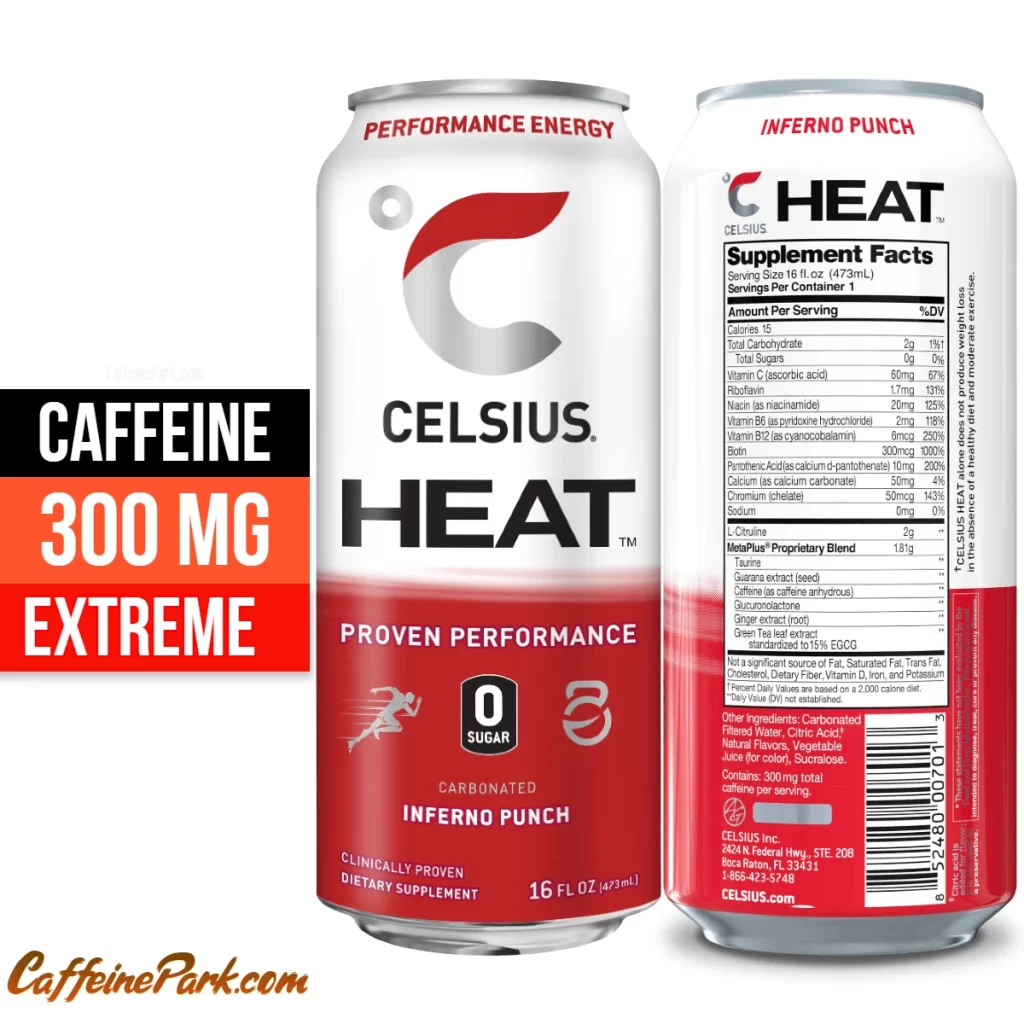 Caffeine in a Celsius Heat Inferno Punch