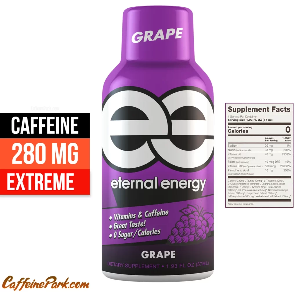 Caffeine in a Eternal Energy Grape