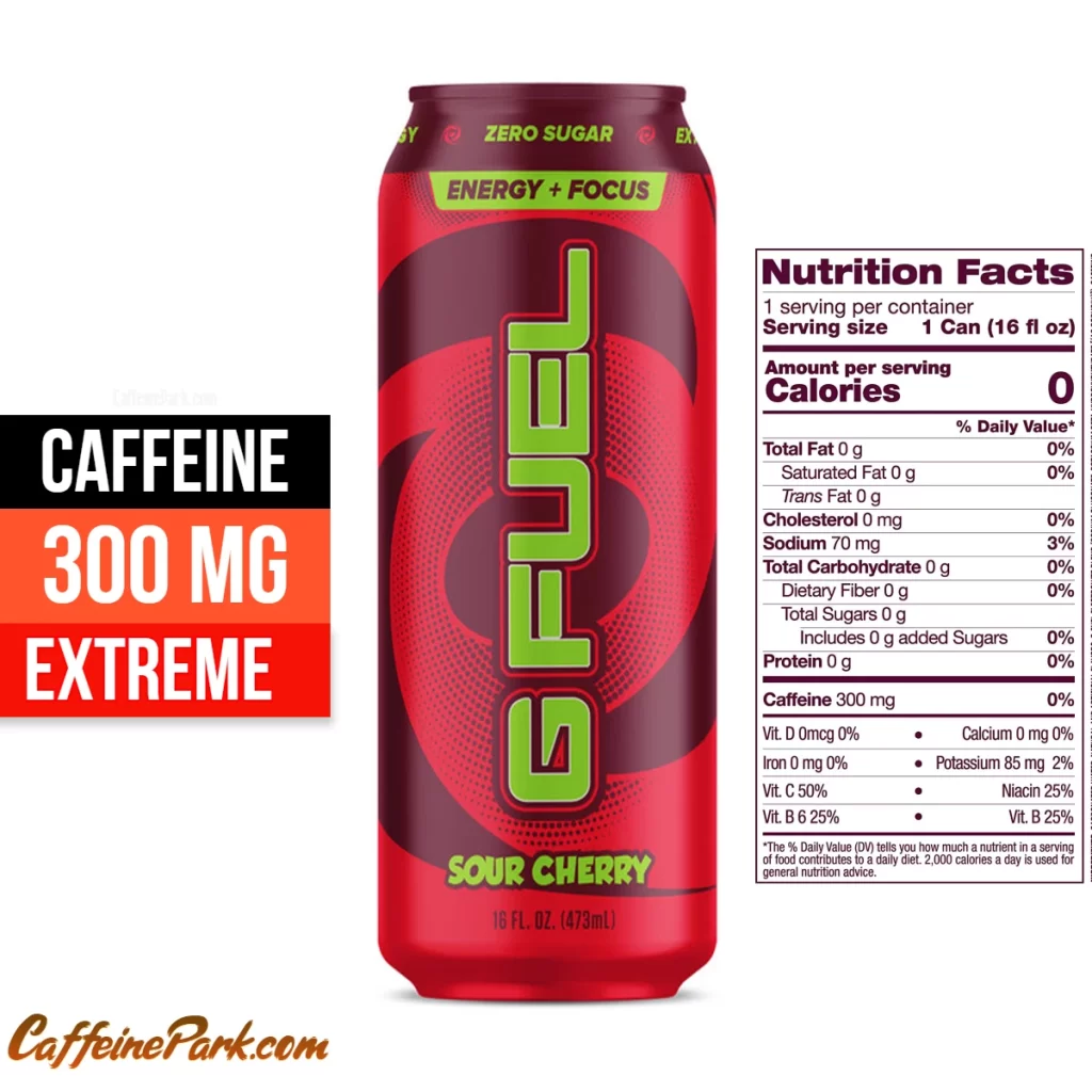 Caffeine in a G Fuel Sour Cherry Energy