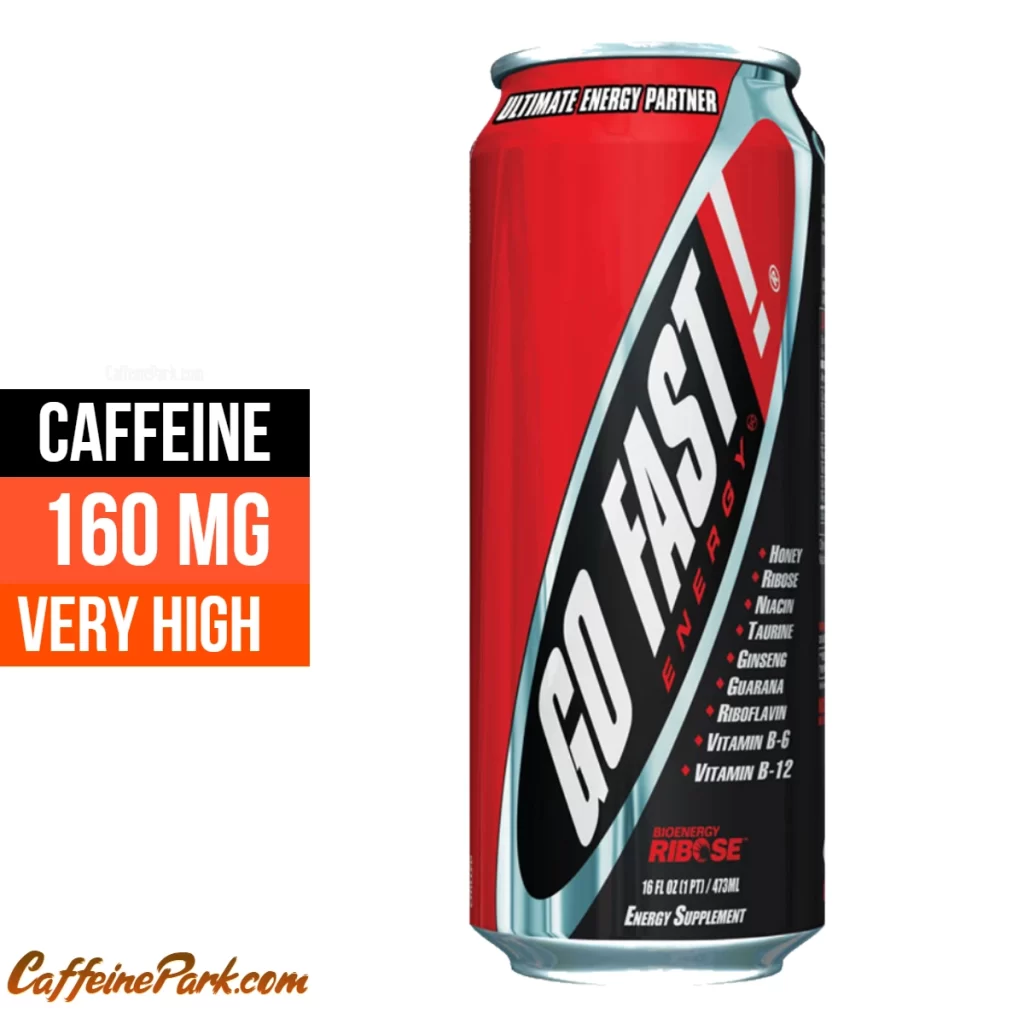 Caffeine in a Go Fast Original Energy Drink