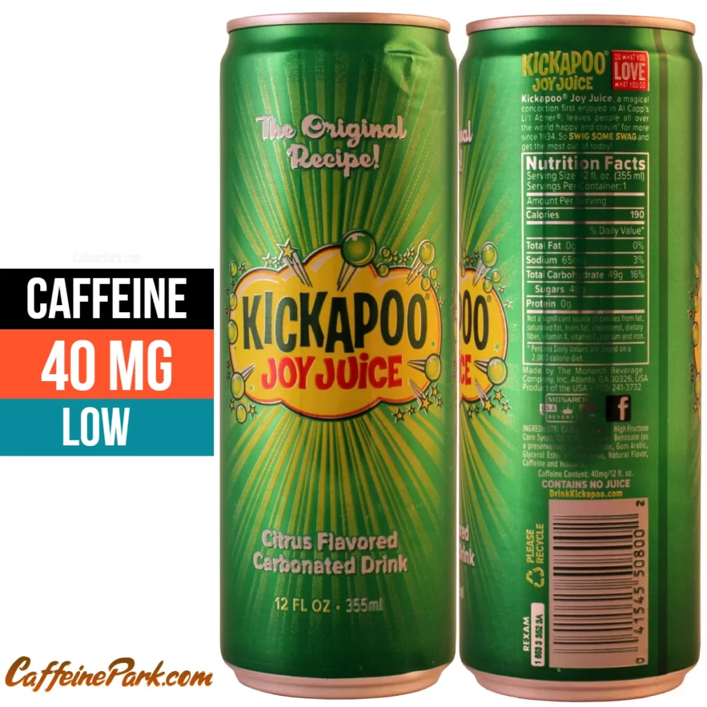 Caffeine in a Kickapoo Joy Juice