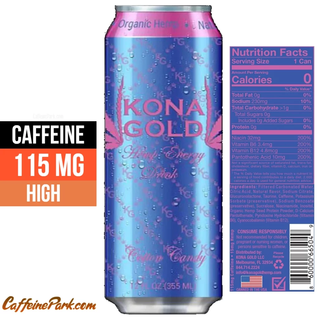Caffeine in a Kona Gold Cotton Candy