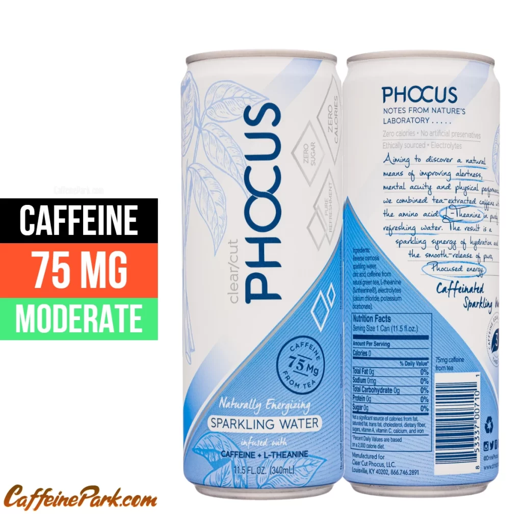 Caffeine in a Phocus Natural Sparkling Water