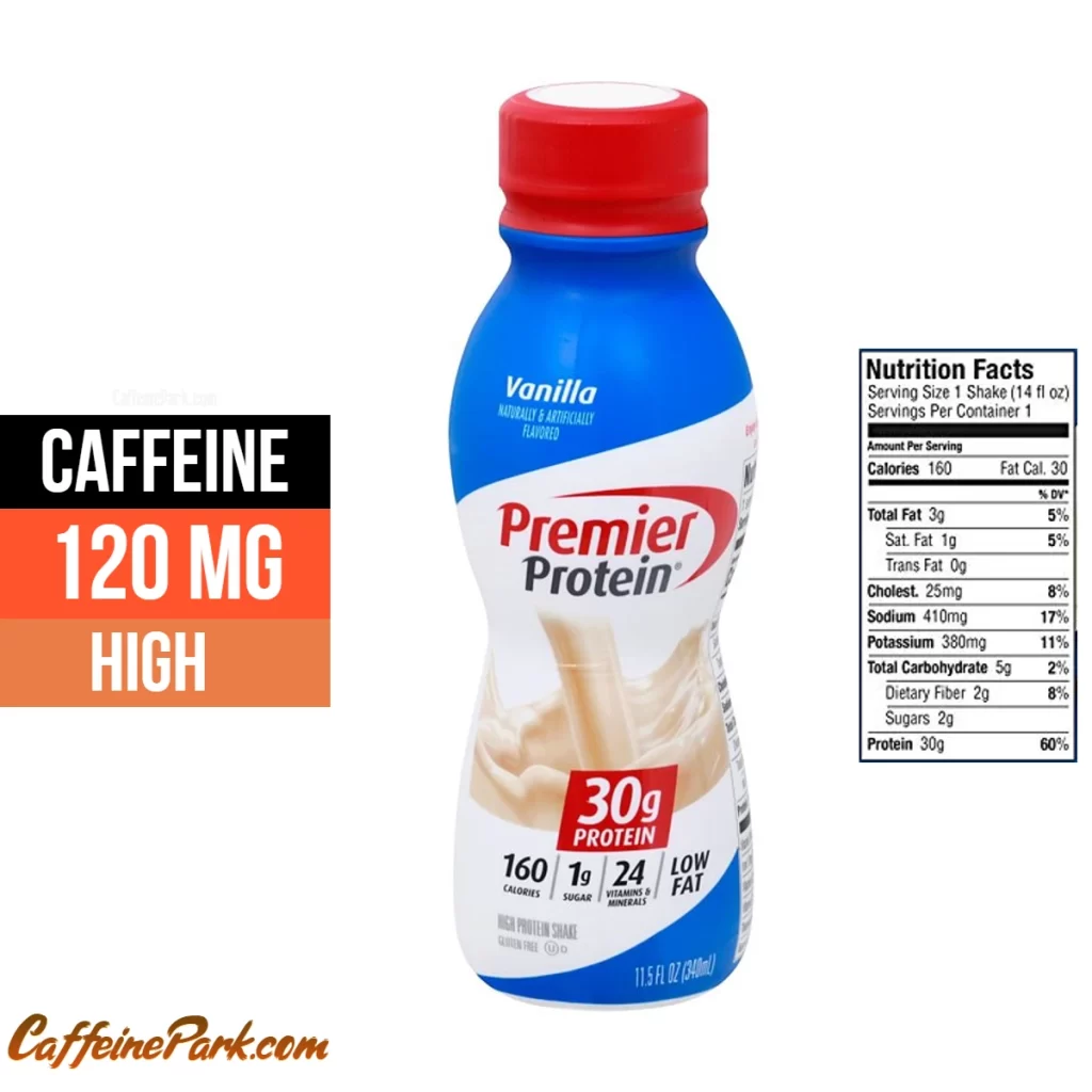 Caffeine in a Premier Protein Vanilla