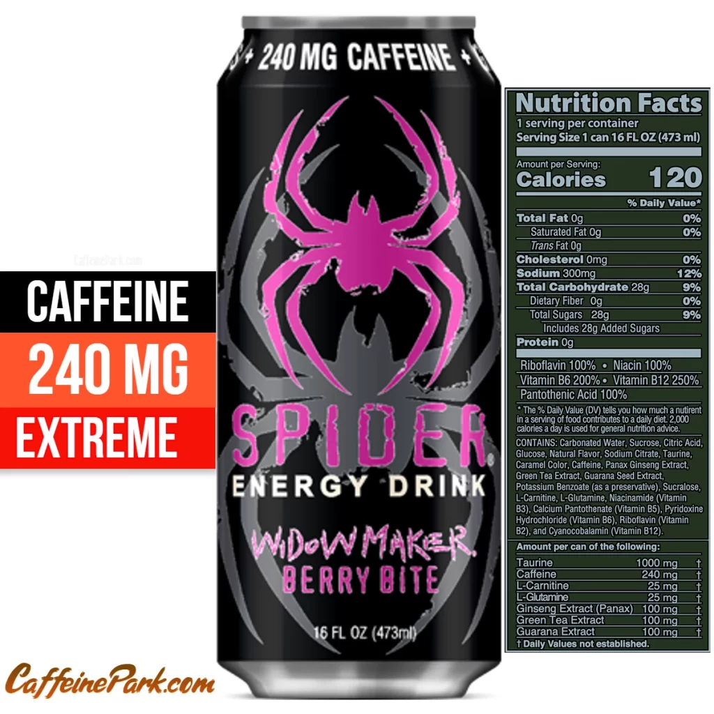 Caffeine in a Spider Widow Maker