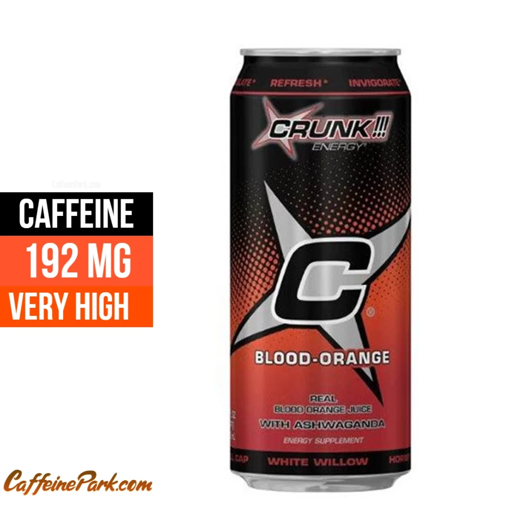 caffeine in Crunk Energy Blood Orange