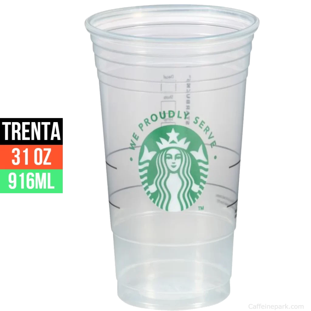 trenta cold cup size Starbucks