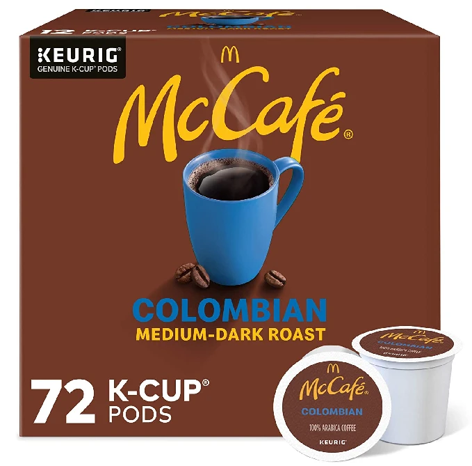 McCafe Colombian Dark Roast K Cup Pods for Keurig
