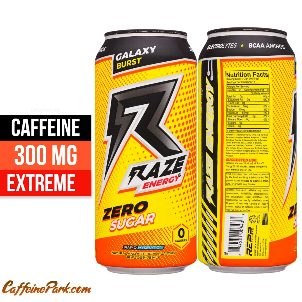 Caffeine in Raze Energy Galaxy Burst