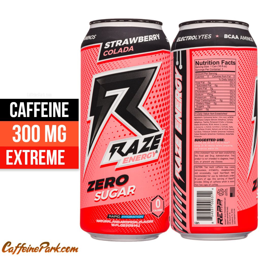 caffeine in Raze Energy Strawberry Colada