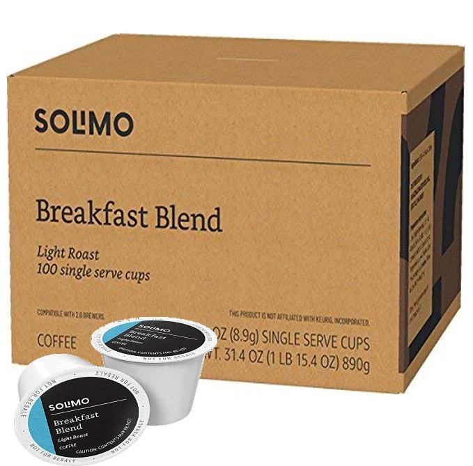 Amazon Brand Solimo Breakfast Blend Compatible with Keurig