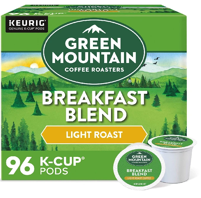 Green Mountain Coffee Roasters Breakfast Blend Single Serve Keurig K Cup Pods