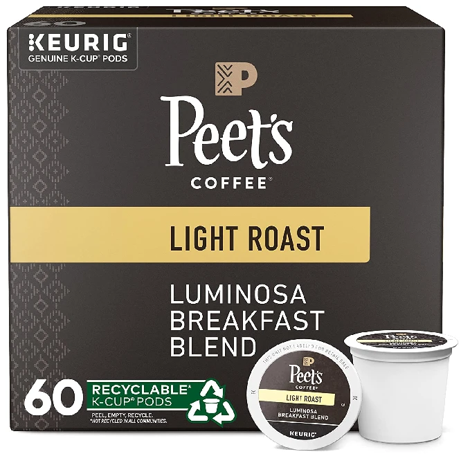 Peets Coffee Luminosa Breakfast Blend K Cup Pods