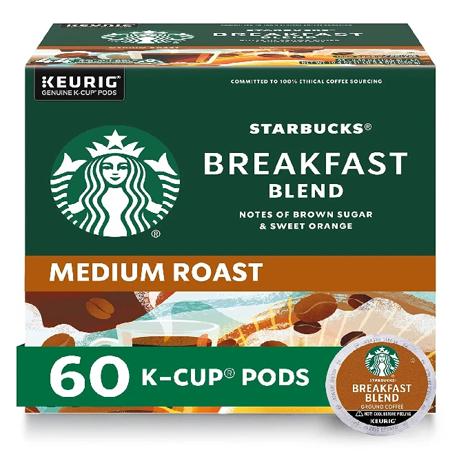 Starbucks Medium Roast Breakfast Blend for Keurig Brewers