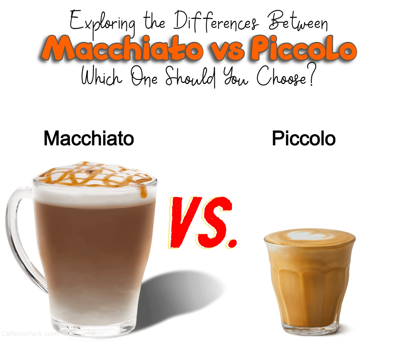 Piccolo, Machiatto & Cortado Difference explained 