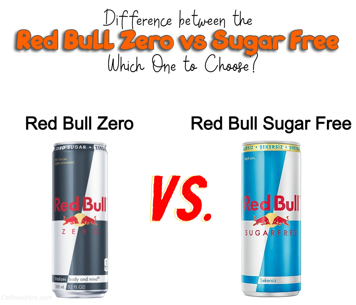 Bull Zero vs Red Bull Sugar Free: One