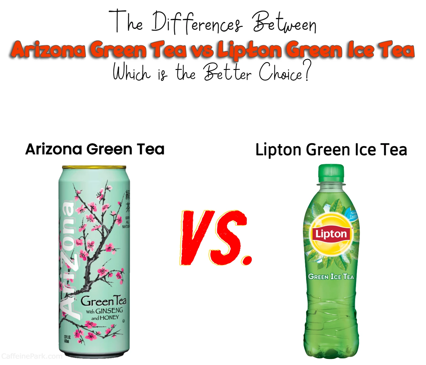 difference between Arizona green tea and Lipton green ice tea